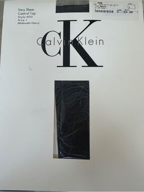 Calvin Klein Very Sheer Control Top - Midnight Navy Size 1